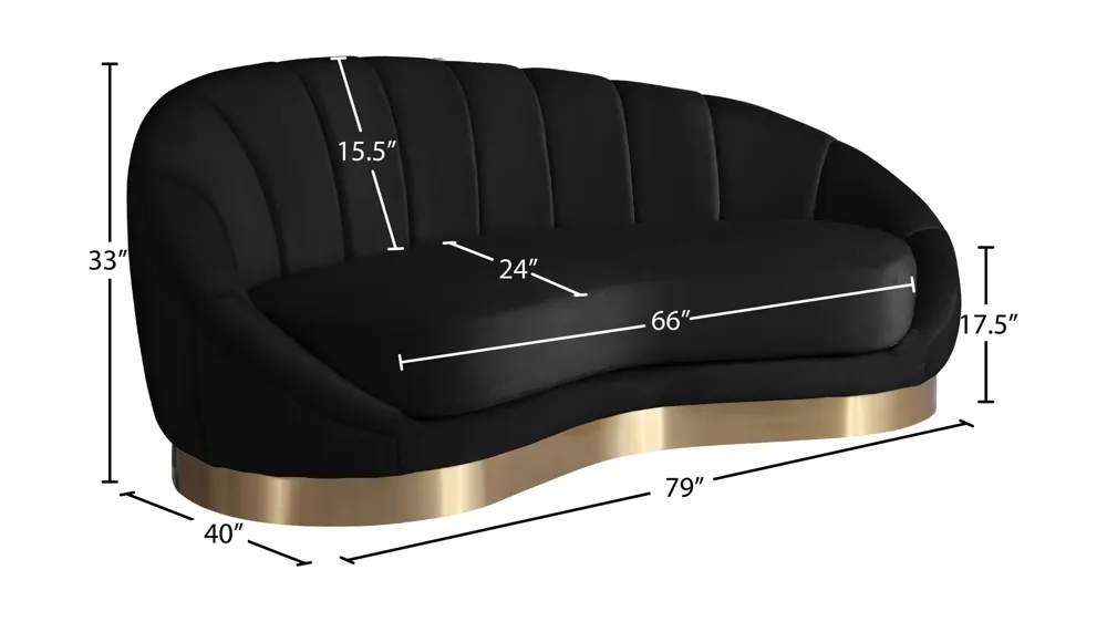 Shelly Velvet Chaise Dimensions
