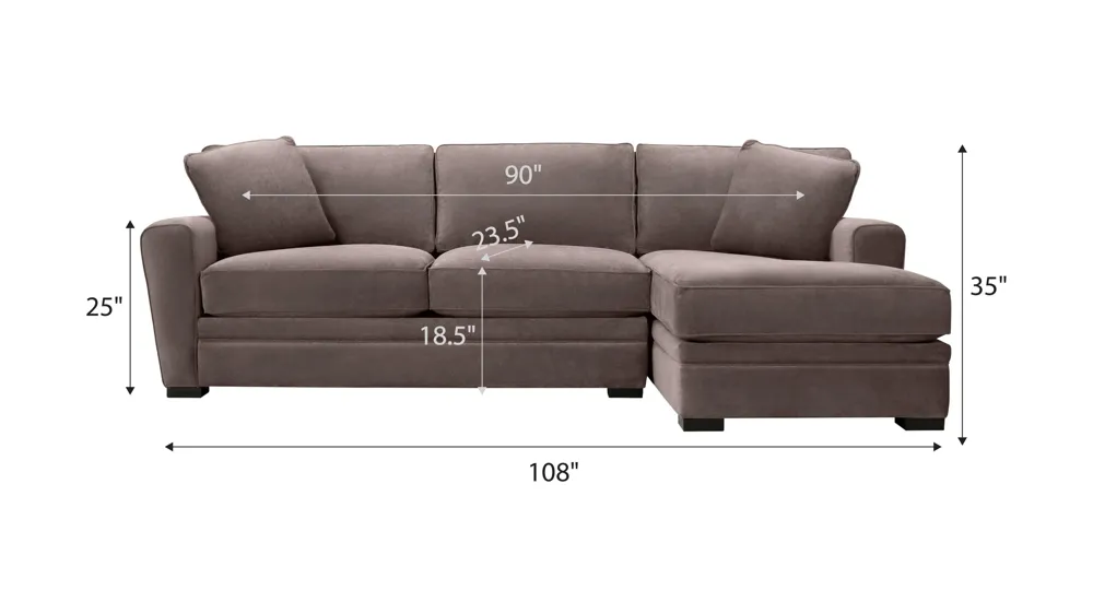 Artemis II 2-pc. Sectional Dimensions