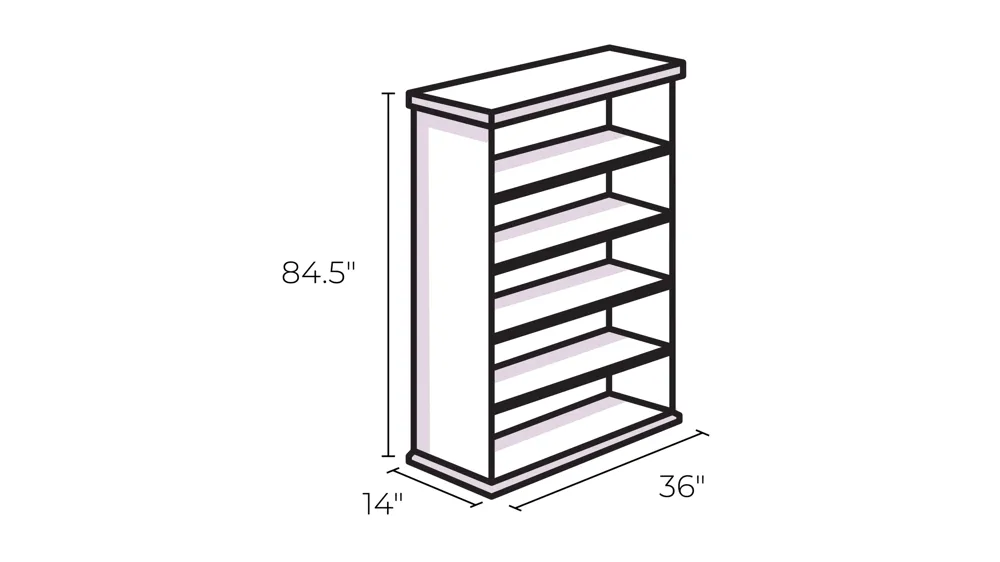 Ekaterina Bookcase Dimensions