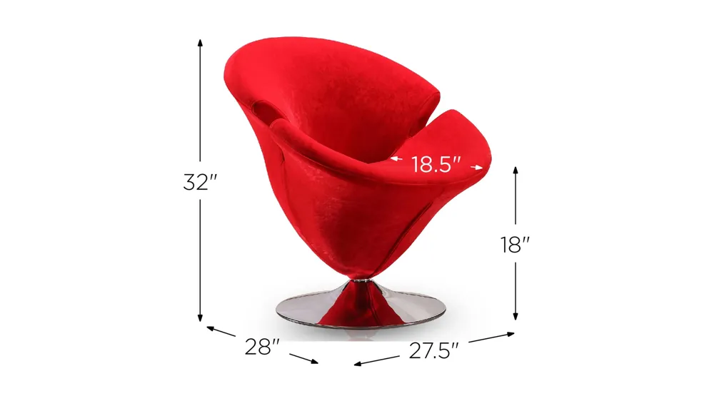 Tulip Swivel Accent Chair Dimensions