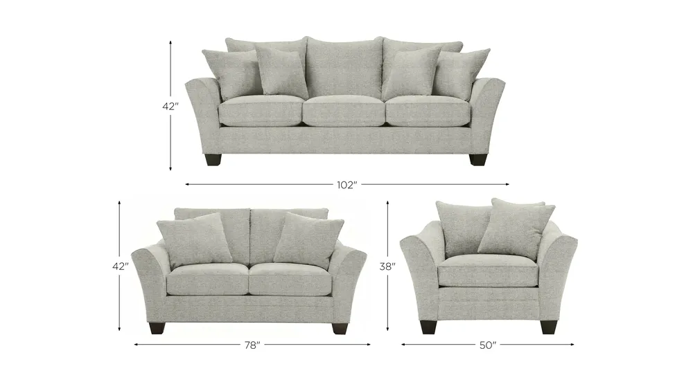 Briarwood Living Room Set Dimensions