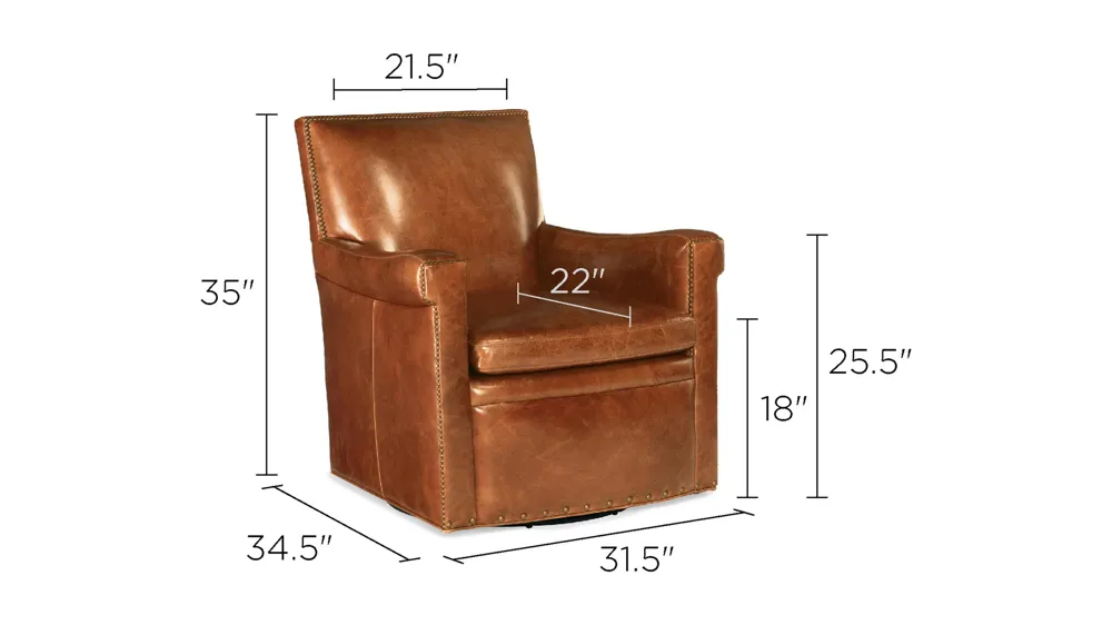 Jilian Swivel Club Chair Dimensions