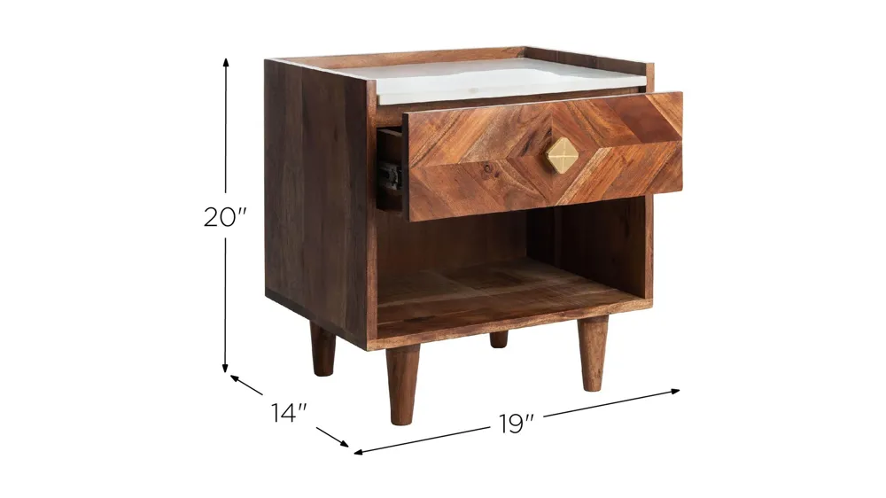 Bora Parquet Nightstand Dimensions