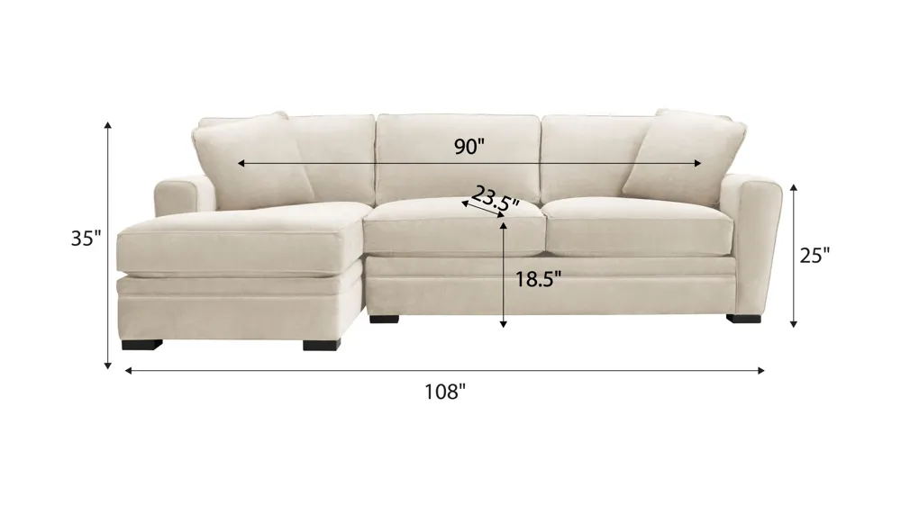 Artemis II 2-pc. Sectional Dimensions