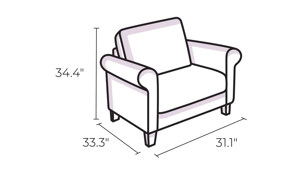 Levin Accent Chair Dimensions