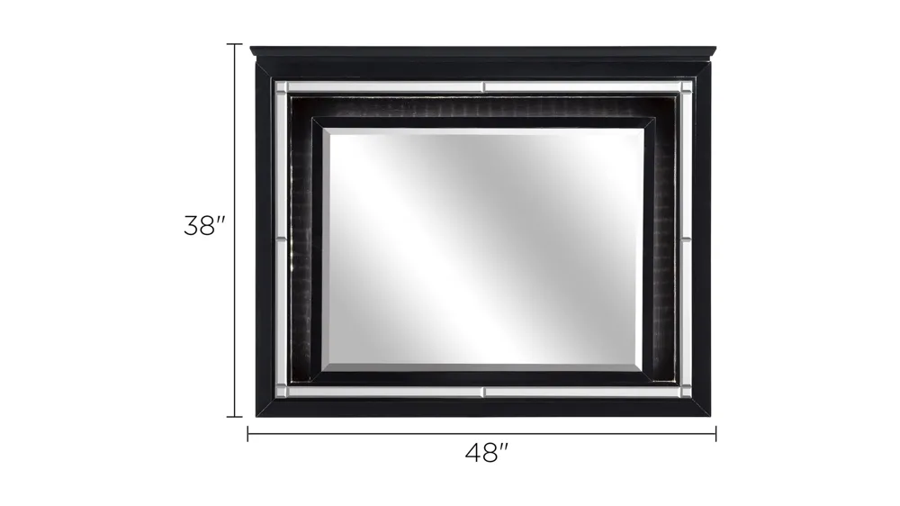 Brambley Mirror w/ LED Lights Dimensions
