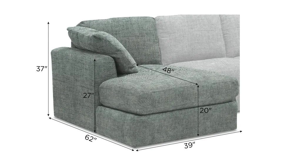 Nappily Left Arm Facing Chaise Dimensions