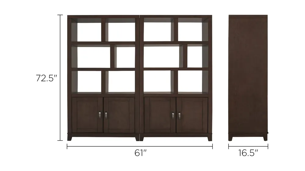 Granthom 2-pc. Wall Unit Dimensions