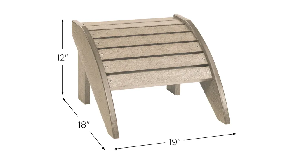 Generation Recycled Outdoor Adirondack Footstool Dimensions