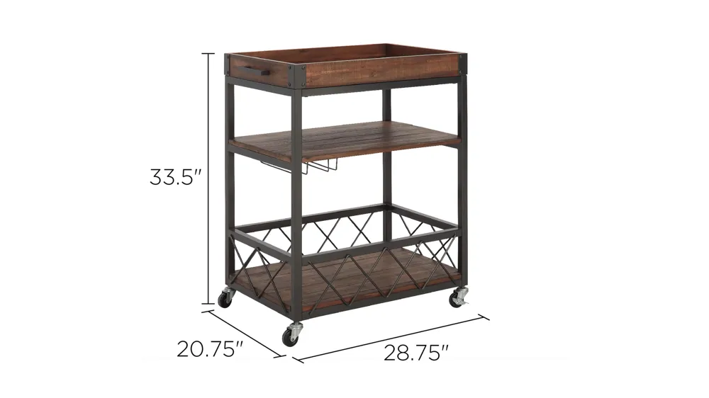 Rainor Bar Cart Dimensions