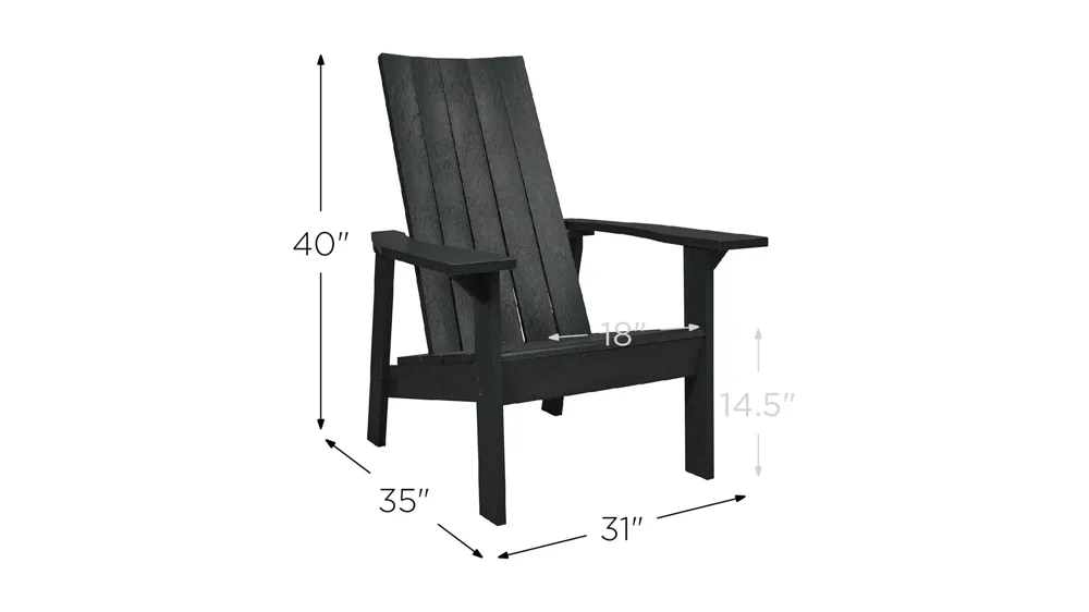 Capterra Casual Recycled Outdoor Flatback Adirondack Chair Dimensions