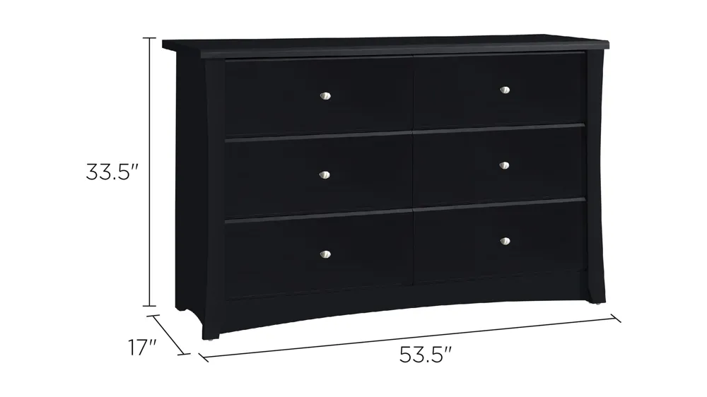 Crest 6 Drawer Dresser Dimensions