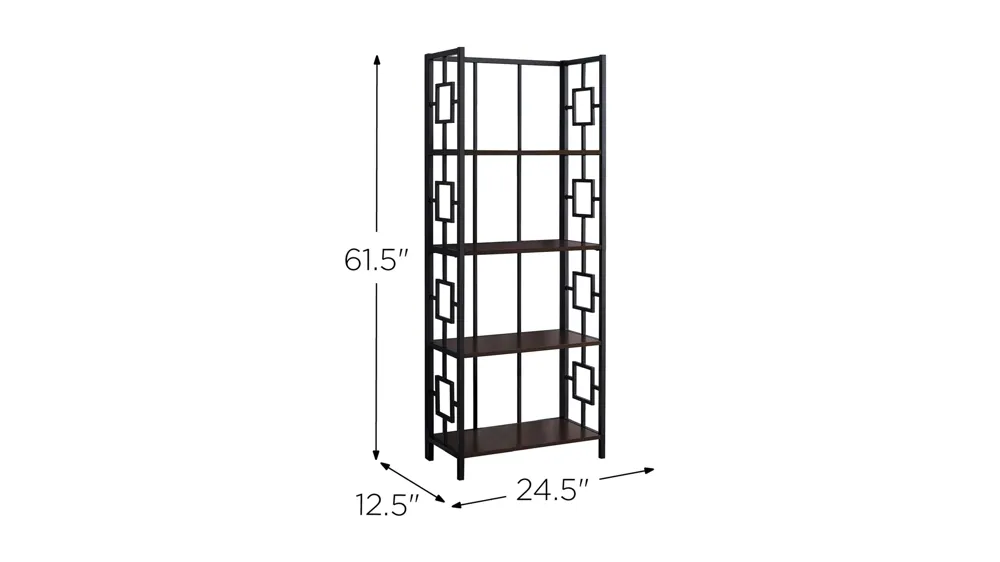 Shae Metal Bookcase Dimensions