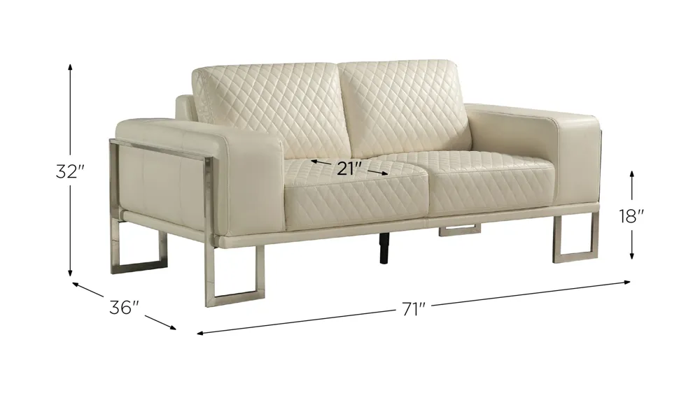 Blanche Loveseat Dimensions