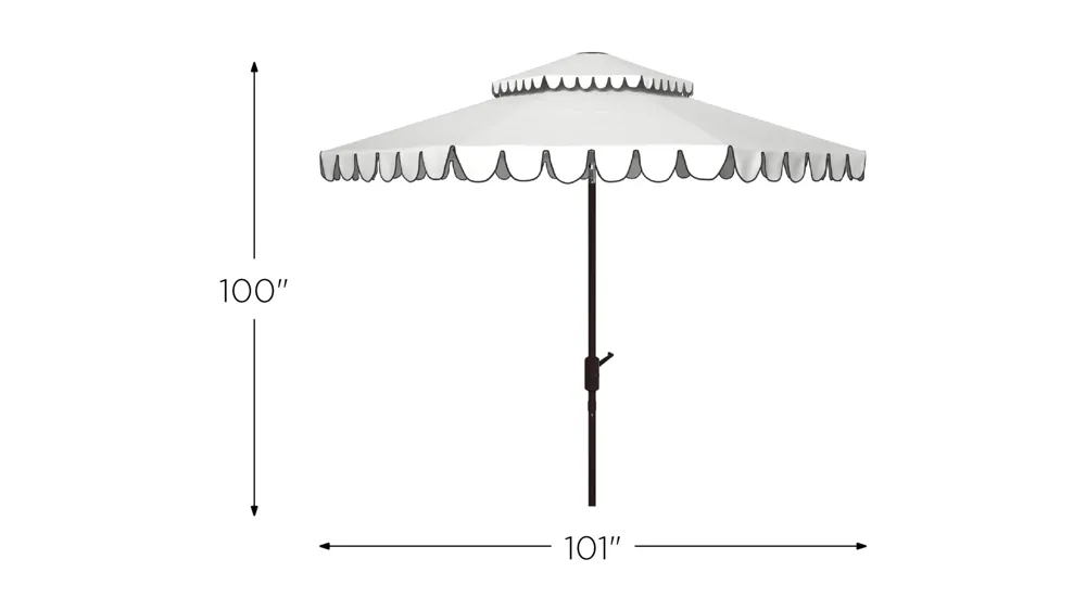 Cloverdale 9Ft Rnd Double Top Crank Umbrella Dimensions