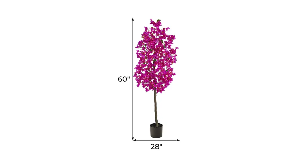 5' Bougainvillea Artificial Tree Dimensions