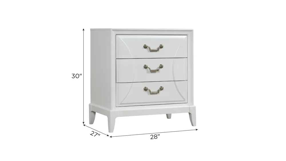 Renascence 3 Drawer Nightstand Dimensions