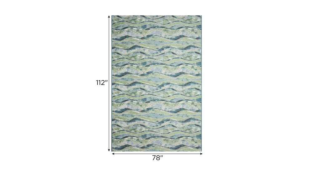 Marina Wave Indoor/Outdoor Area Rug Dimensions
