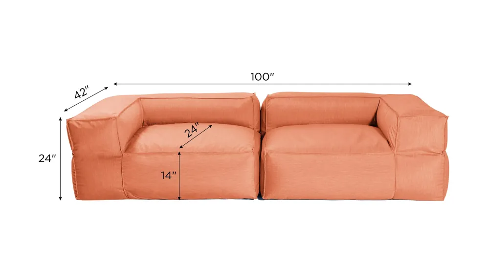 Spazio Outdoor Loveseat Dimensions