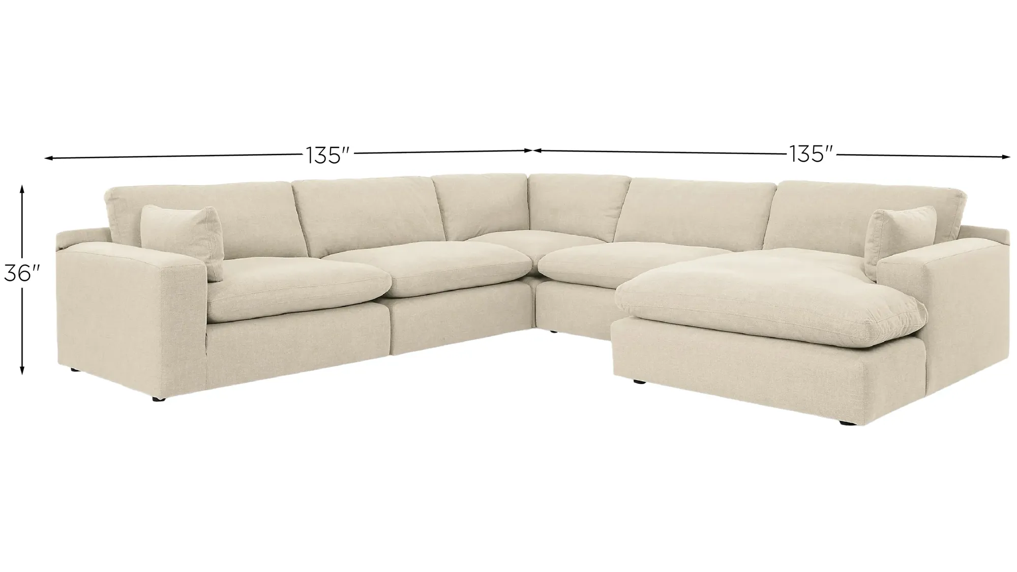 Elyza 5-pc. Sectional with Chaise