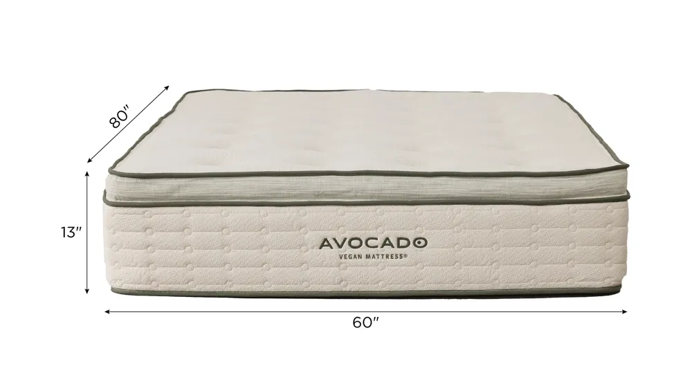 Avocado Vegan Plush Pillow Top Mattress Dimensions