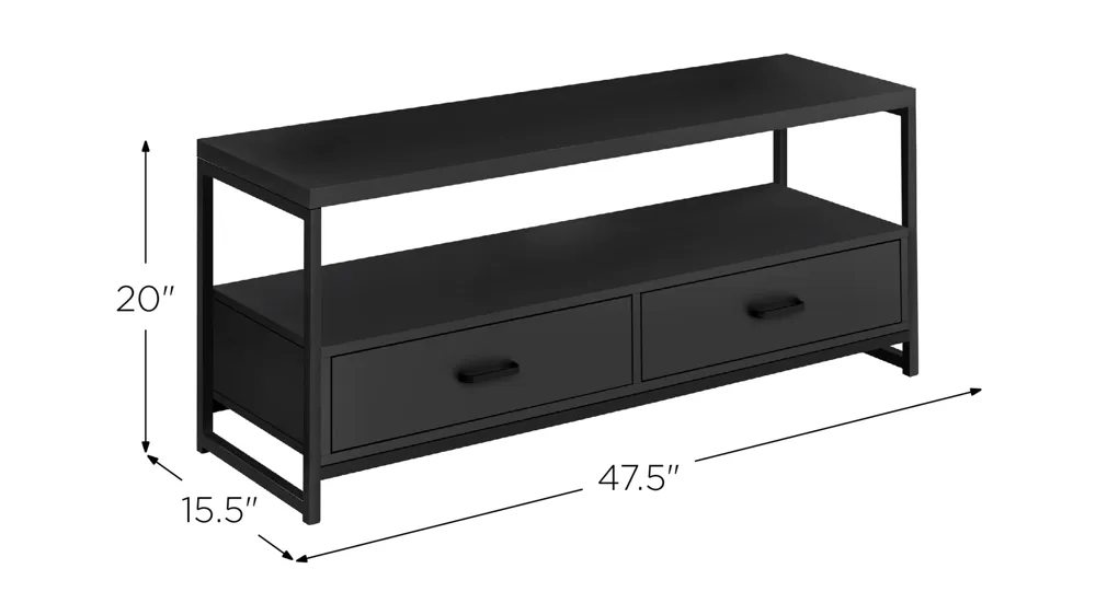 48" Monarch Storage TV Stand Dimensions