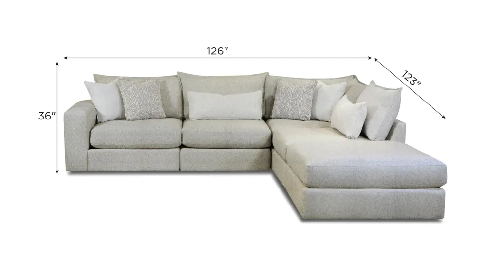 Durango 5-pc. Sectional Dimensions