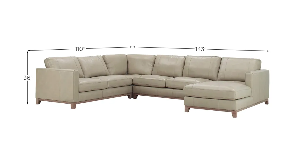 Ryland 4-pc. Sectional Dimensions