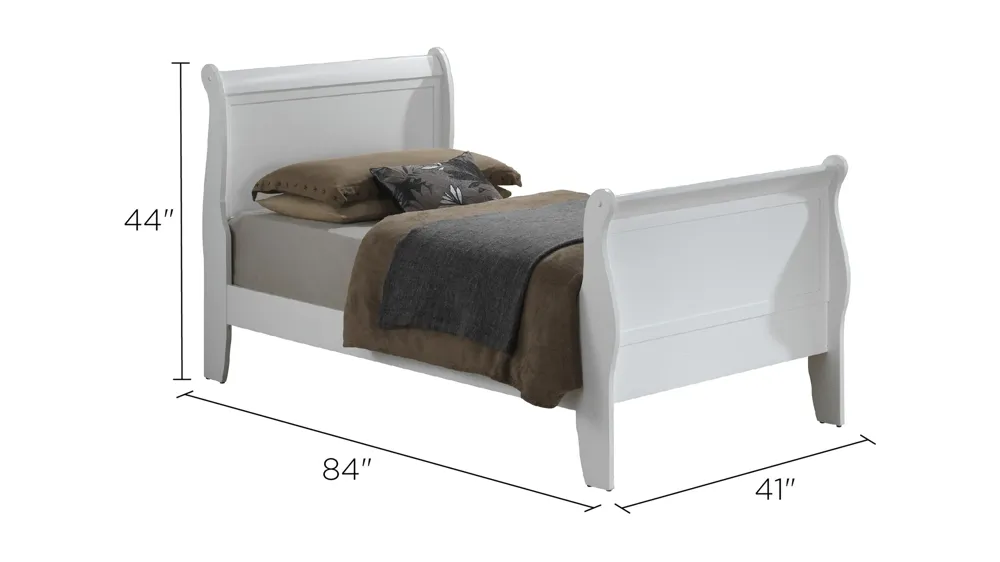 Rossie Sleigh Bed Dimensions