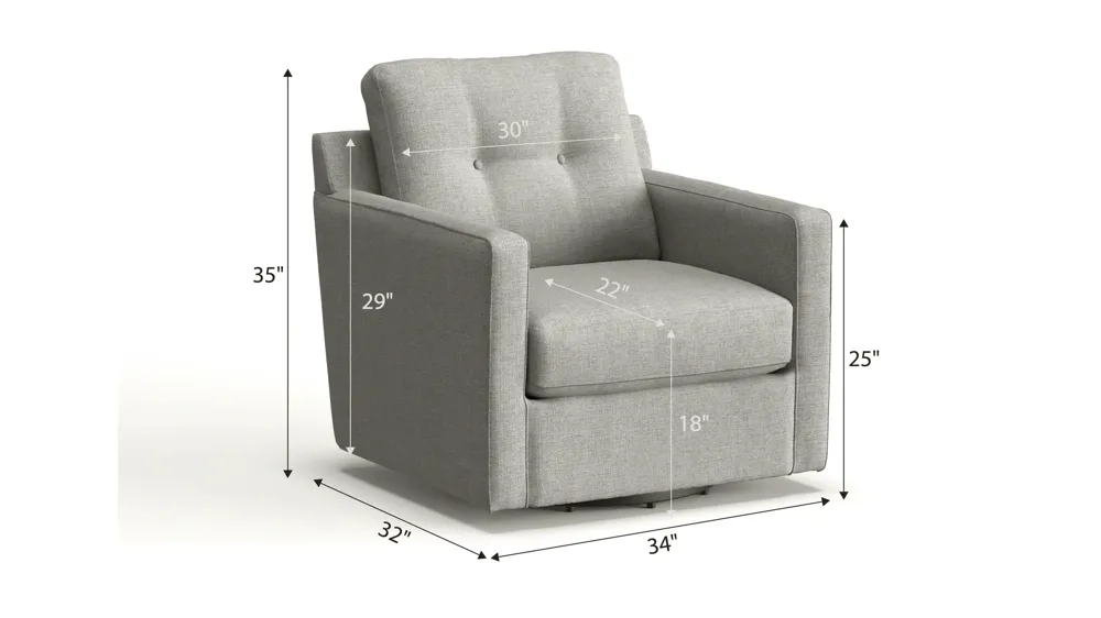 ModularOne Swivel Chair Dimensions