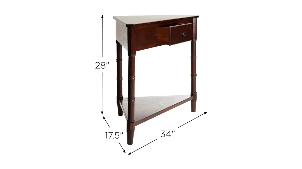 Rosalia Corner Console Table Dimensions