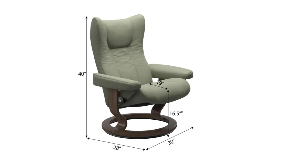 Wing Medium Classic Recliner Dimensions