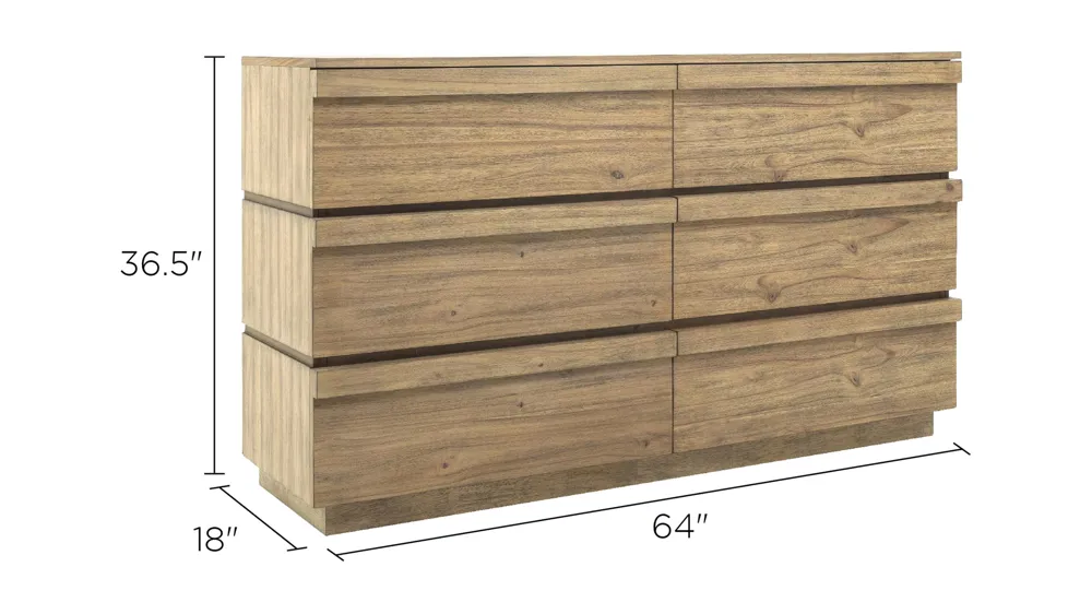 Playa Bedroom Dresser Dimensions