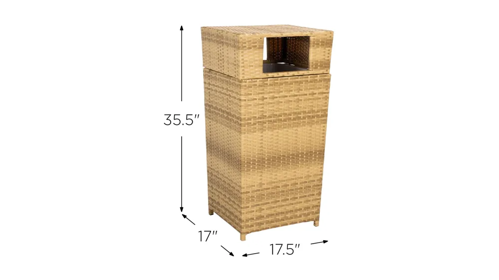 Annalise Outdoor Trash Bin Dimensions