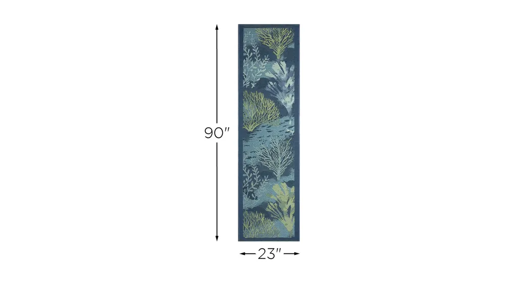 Marina Coral Garden Indoor/Outdoor Rug Dimensions