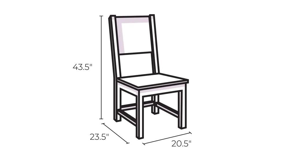 Highland Bar Chair (Set of 2) Dimensions