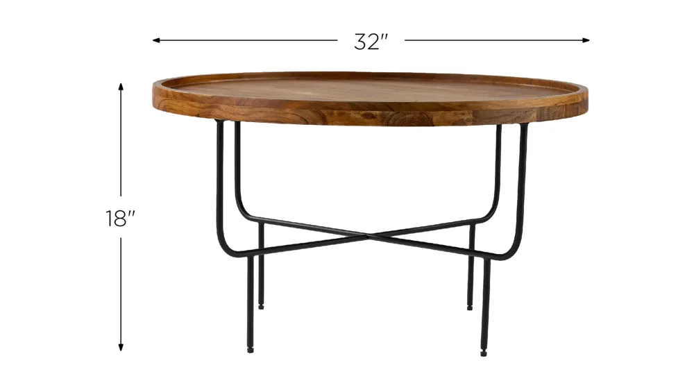 Bilston Round Cocktail Table Dimensions