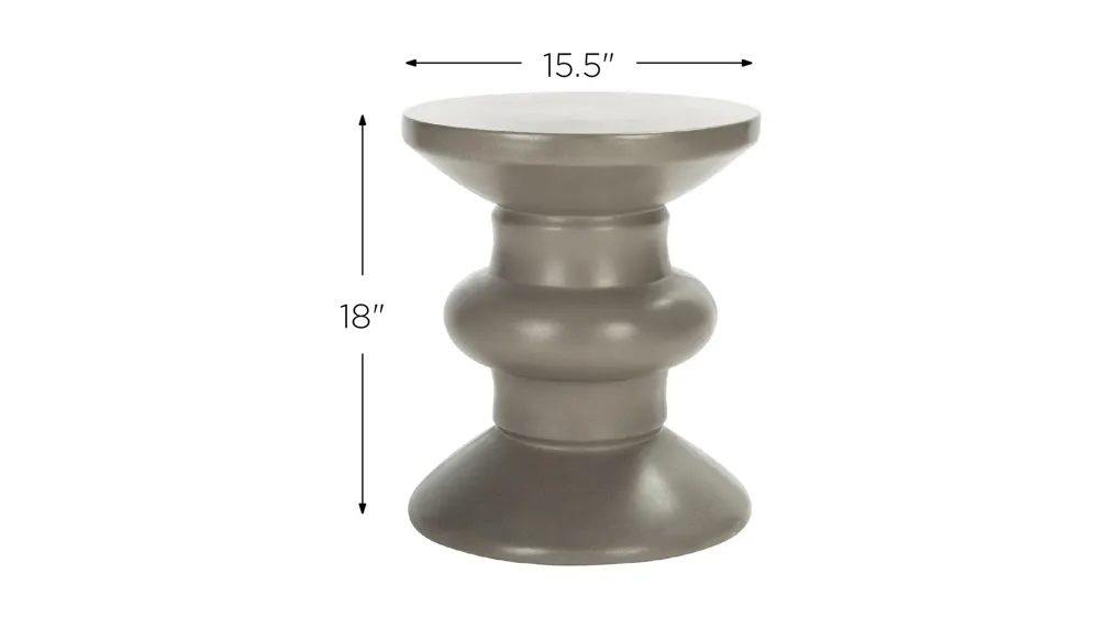 Brea Outdoor Concrete Accent Stool Dimensions