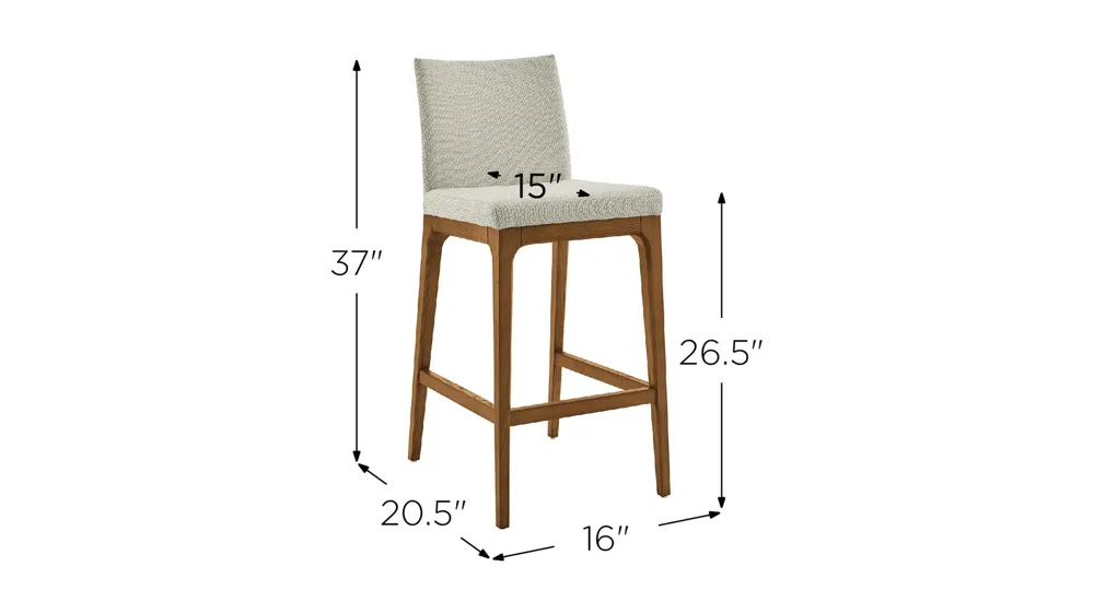 Devon Counter Stool: Set of 2 Dimensions