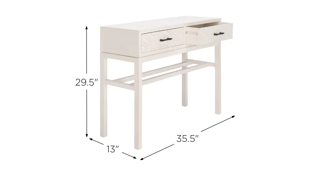 Dryden 2 Drawer Console Table Dimensions