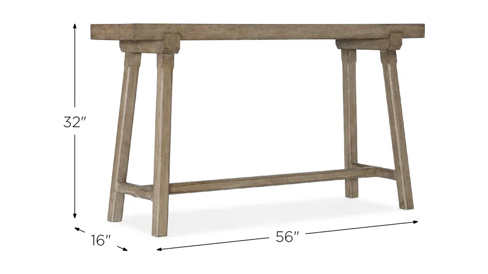 Commerce & Market Splayed Leg Console Dimensions