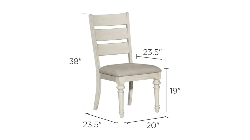Magnolia Park Ladder Back Dining Chair-Set of 2 Dimensions