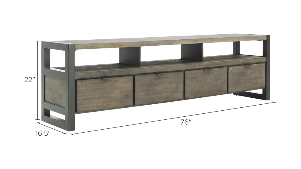 Ryland 76" Tv Console Dimensions