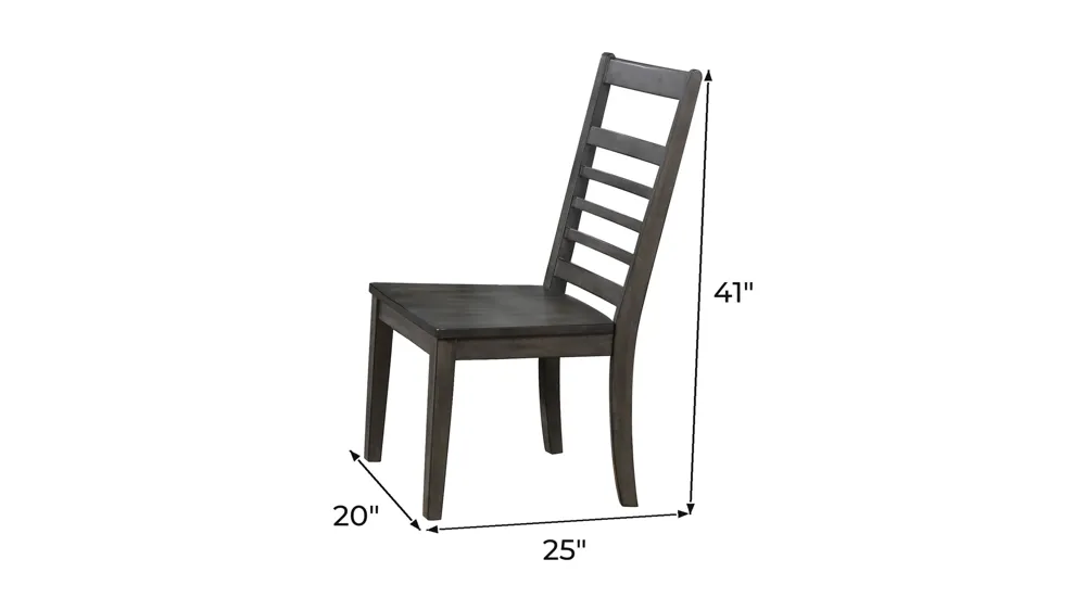 Eastlane Large Wood Dining Chair: Set of 2 Dimensions