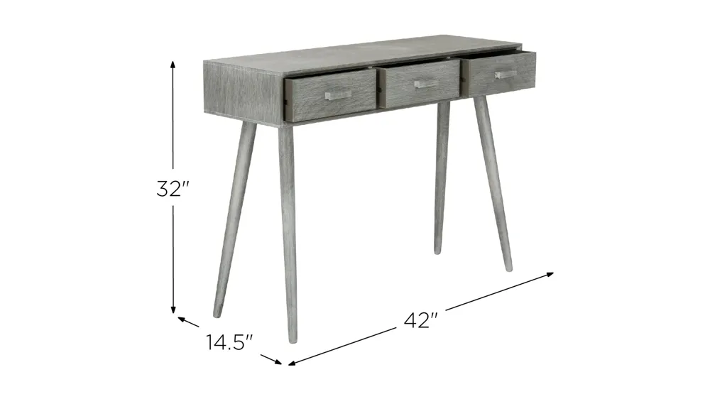 Benji 3 Drawer Console Table Dimensions