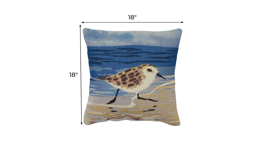 Marina Running Sandpipers Accent Pillow Dimensions