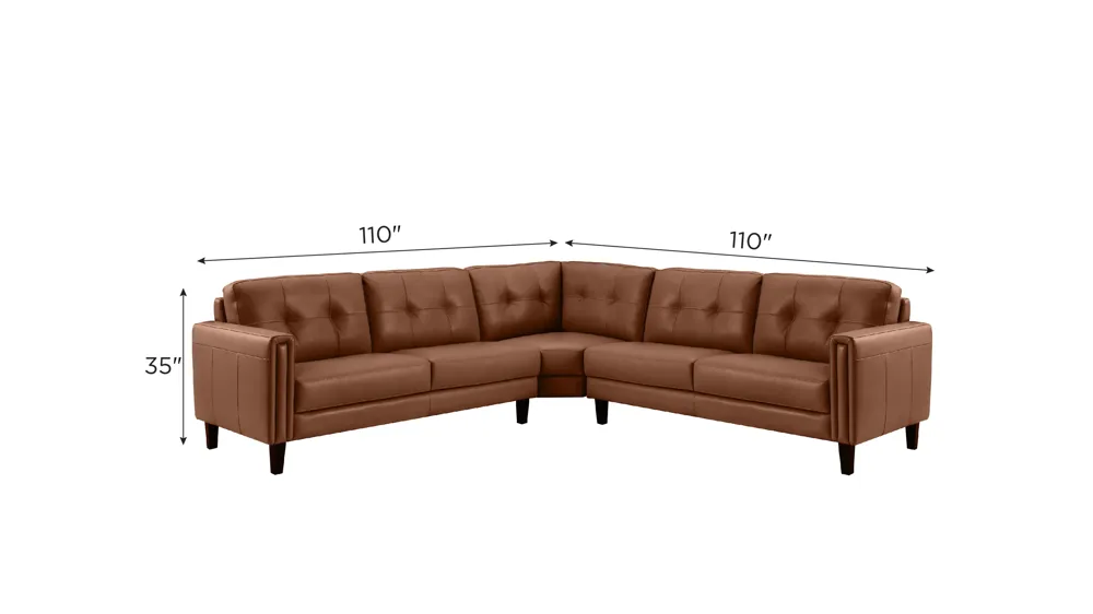 Salerno 3-pc. Sectional Dimensions