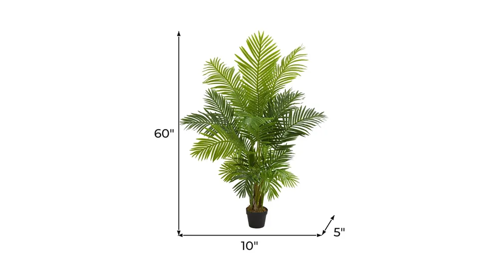 5ft. Hawaii Palm Artificial Tree Dimensions