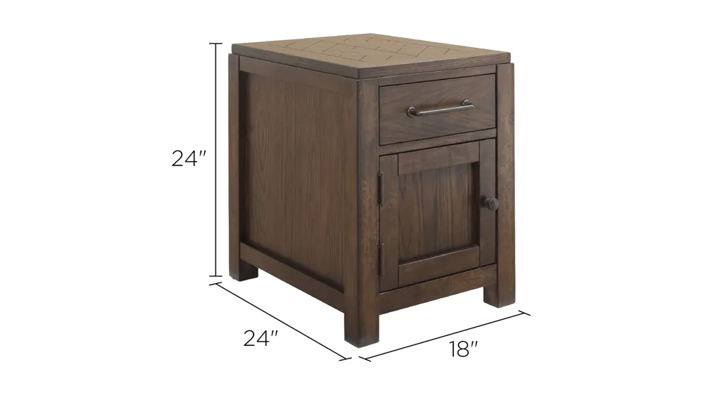 Lambert Rectangular Chairside Table Dimensions