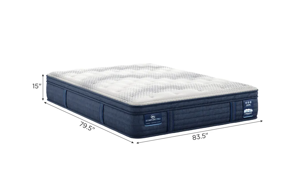 Serta iComfortPro Dartmouth Plush Pillow Top Mattress Dimensions